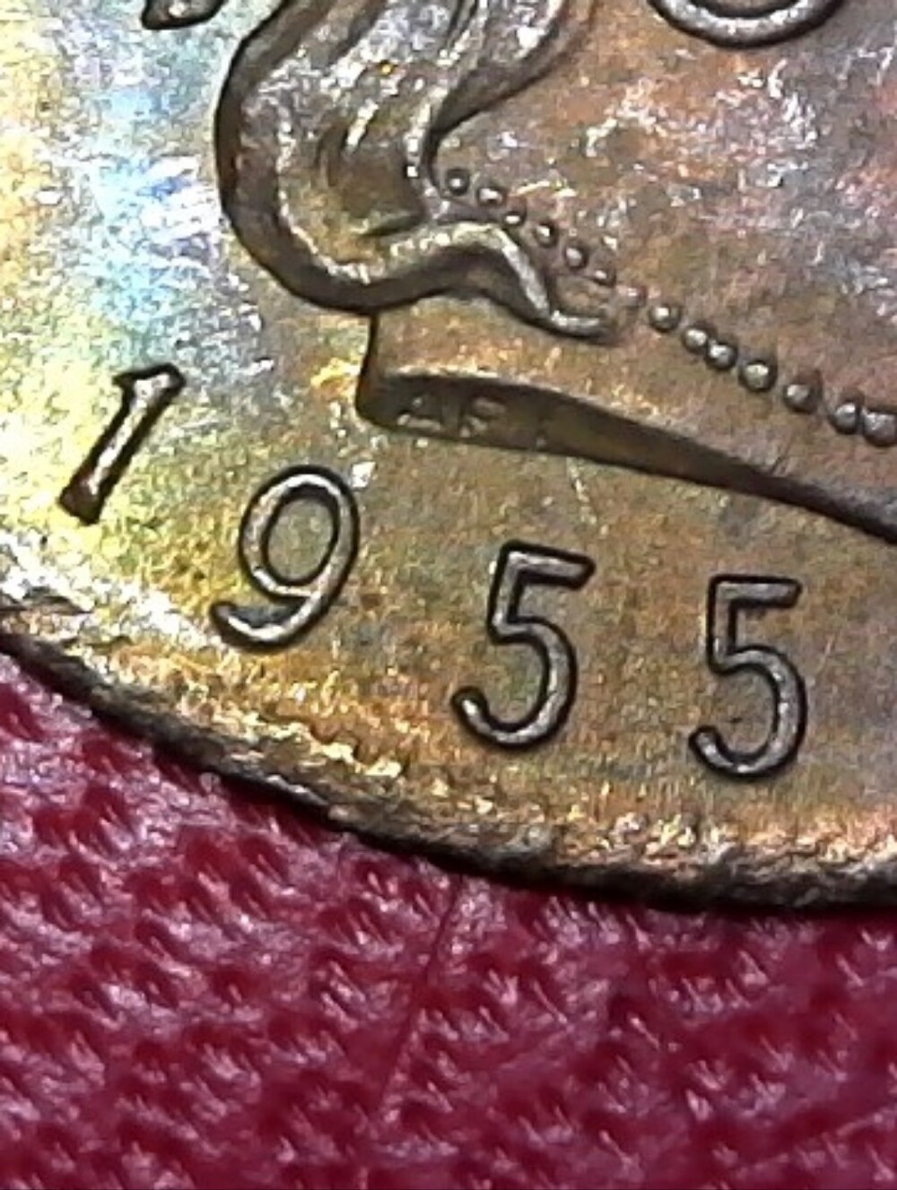 1955 Peru 20 Centavos - Stunning Natural Blue Toning - Picture 11 of 16